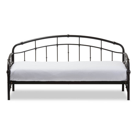 Baxton Studio Olsen Vintage Industrial Black Finished Metal Daybed 127-7072